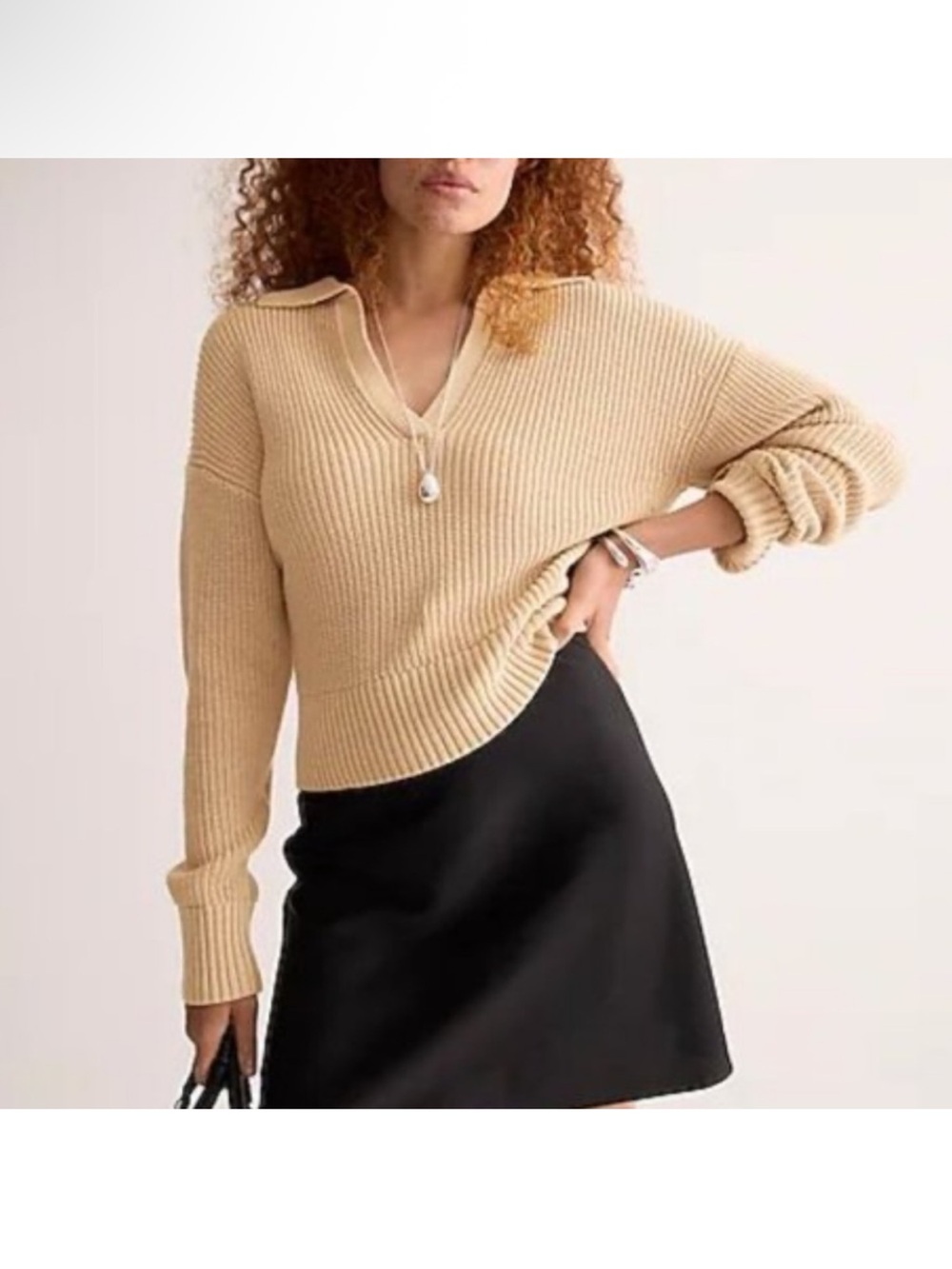 New Jcrew Collared cotton sweater size Small